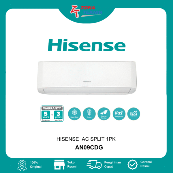 HARGA AC BARU HISENSE AN09CDG-ID 1 PK STANDART