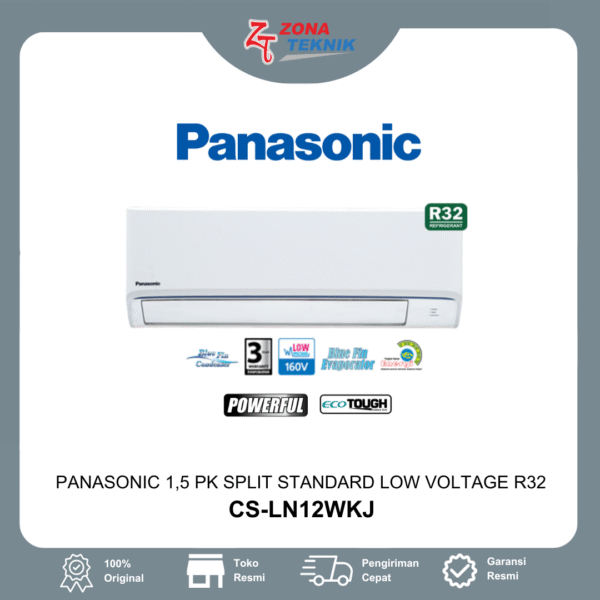 Harga AC Baru Panasonic CS-LN12WKJ 1,5 PK Split Standard Low Voltage R32