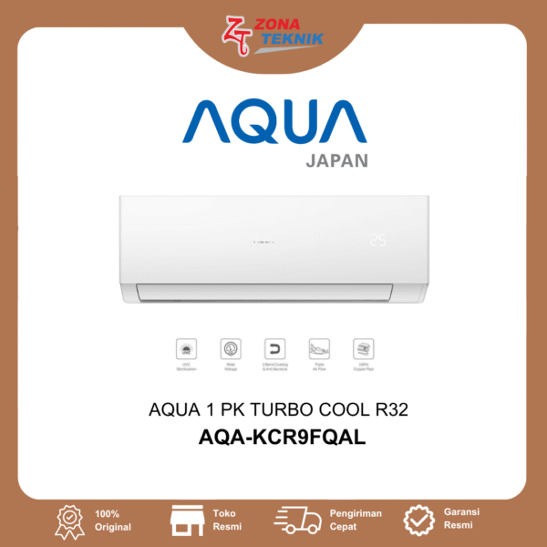 HARGA AC BARU AQUA 1 PK AQA-KCR9FQAL TURBO COOL R32