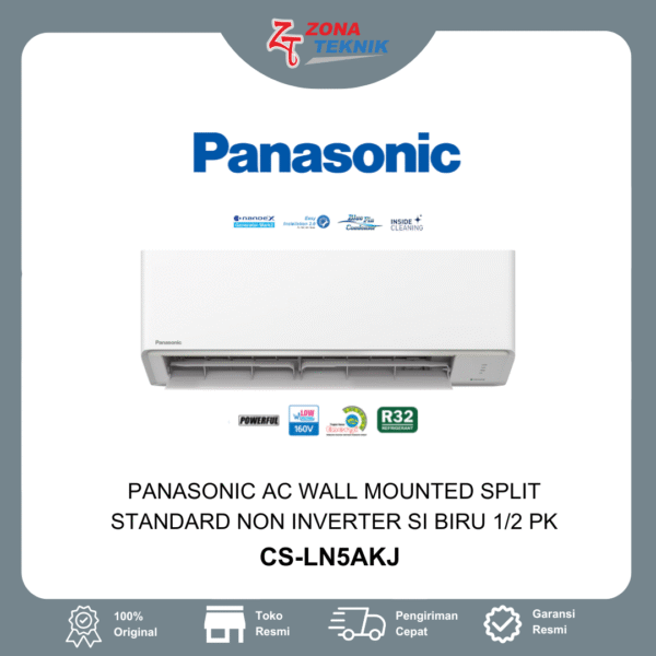Harga AC Baru Panasonic AC Wall Mounted Split Standard si-BiRU 1/2 PK - CS-LN5AKJ