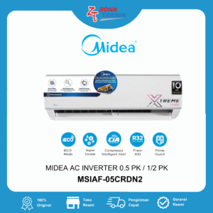 HARGA AC BARU Midea AC Inverter 0.5 PK MSIAF-05CRDN2X