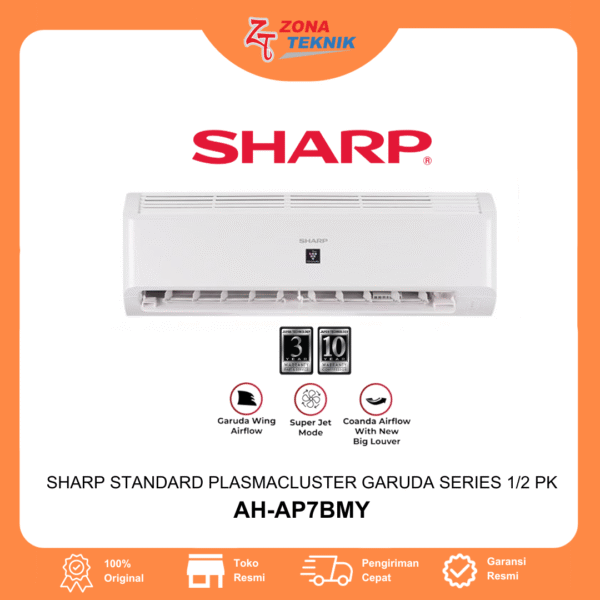 HARGA AC BARU Sharp AC Standard Wall Mounted Split Plasmacluster Garuda Series 3/4 PK - AH-AP7BMY