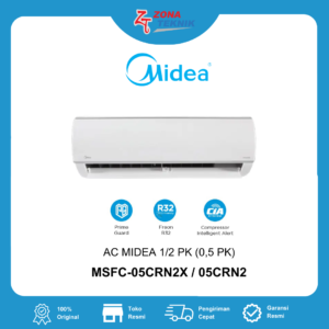 Midea AC Wall Mounted Split Standard Double Gold Fin 1/2 PK – MSFC-05CRN2X