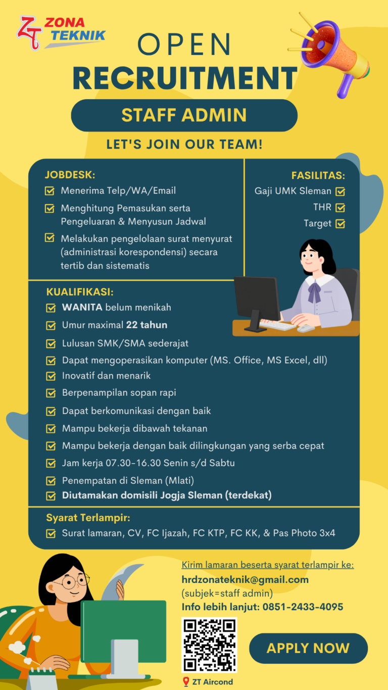Lowongan Kerja ADMIN ZT