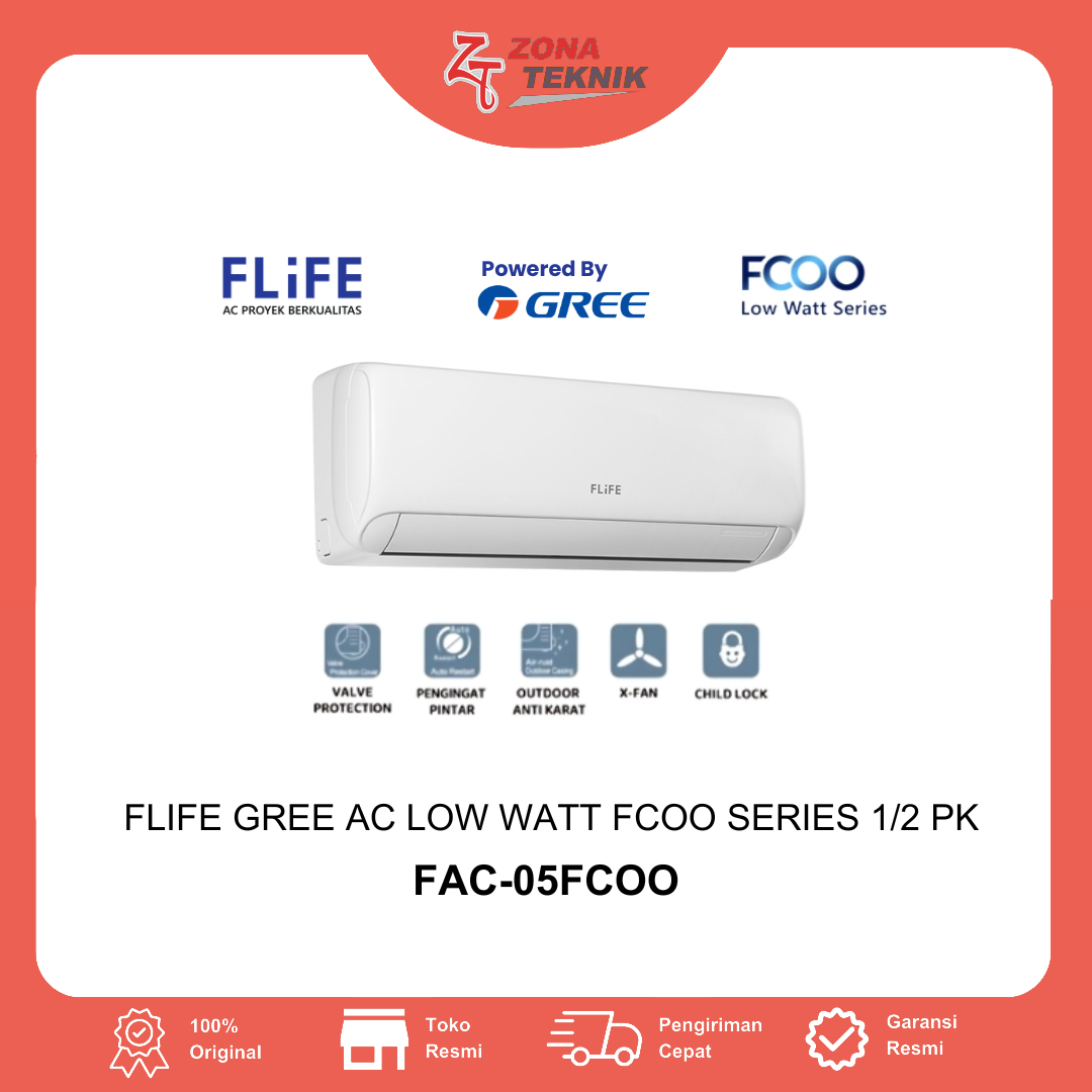 Flife By Gree AC Low Watt FCOO Series 1/2 PK - FAC-05FCOO