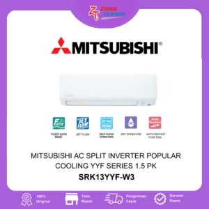 Mitsubishi AC Split Inverter Popular Cooling YYF Series 1.5 PK SRK13YYF-W3