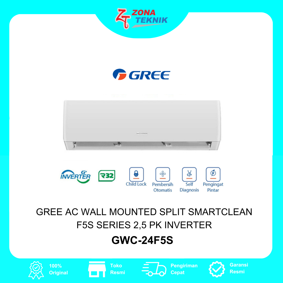 Gree AC Split Inverter 2.5 PK GWC-24F5S R32