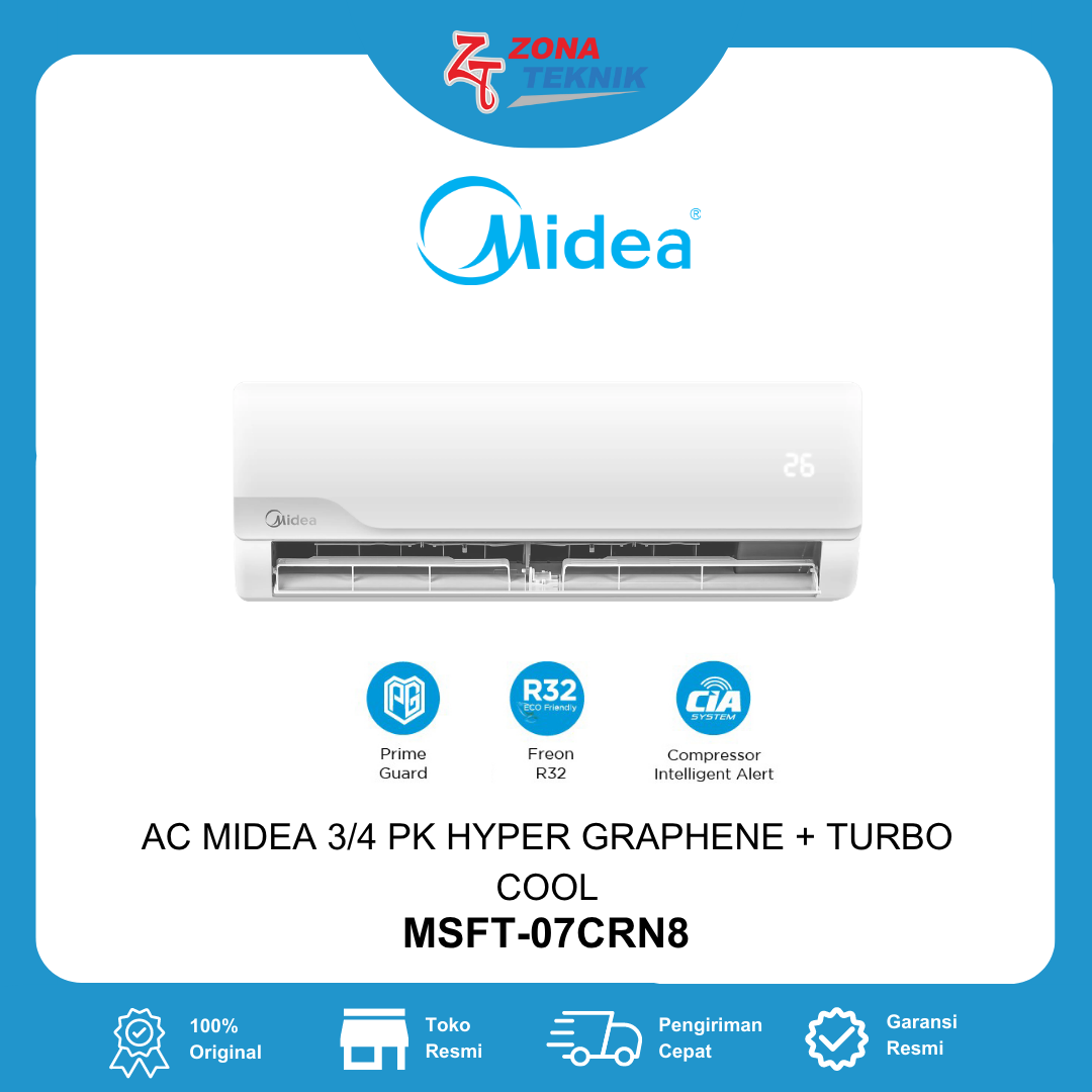 Midea AC Split Standard 3/4 PK MSFT-07CRN8 R32